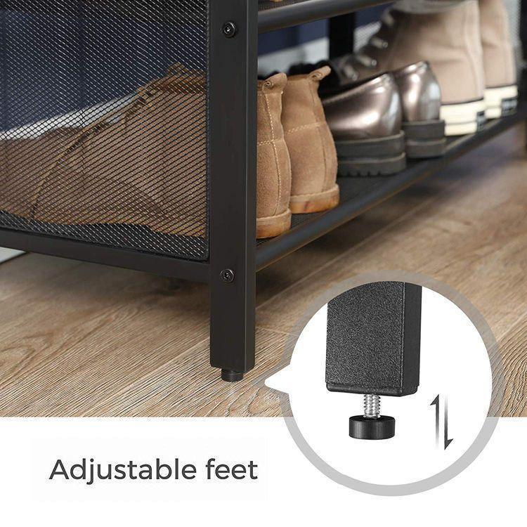 Mesh Shelf Shoe Bench FredCo