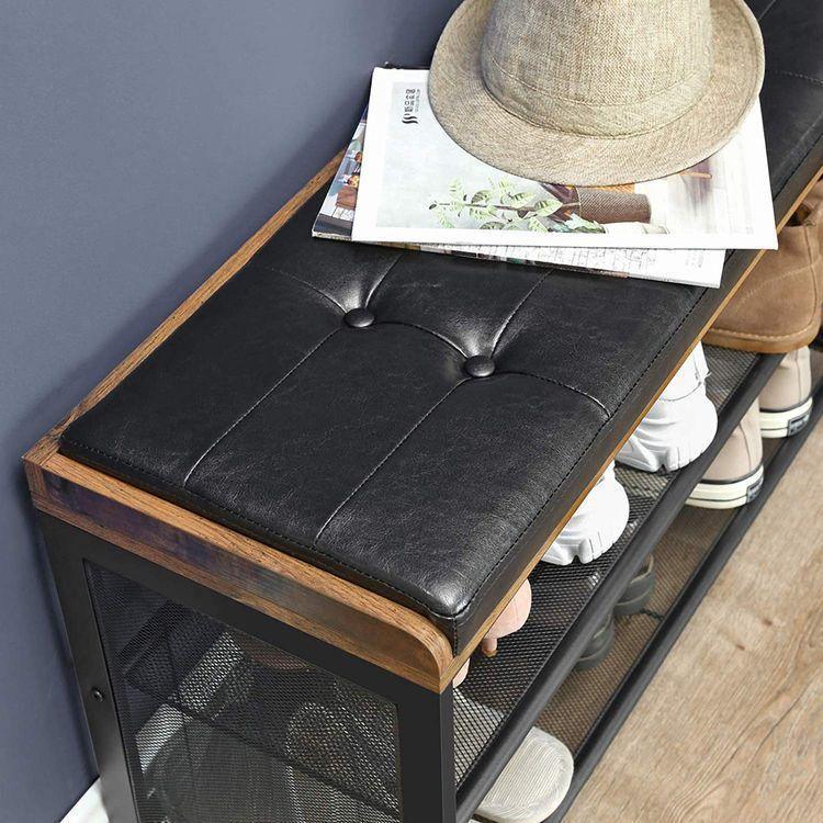 Mesh Shelf Shoe Bench FredCo