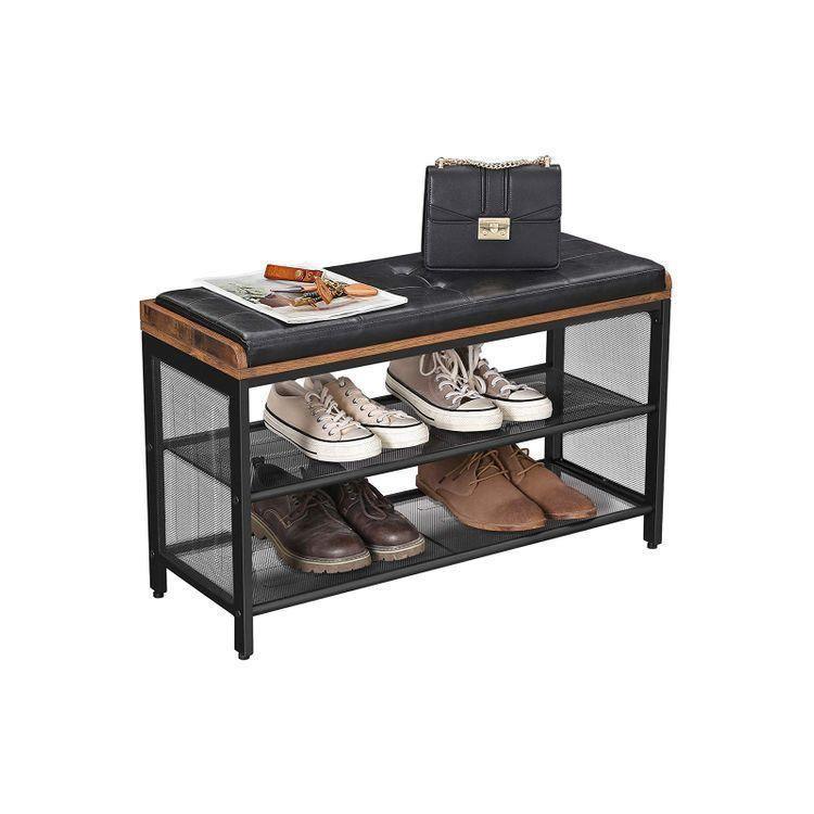 Mesh Shelf Shoe Bench FredCo