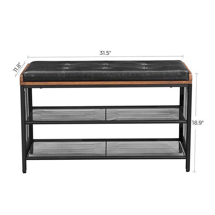 Mesh Shelf Shoe Bench FredCo