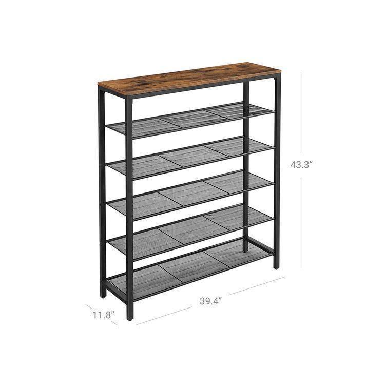 Mesh Shelves Shoe Rack FredCo