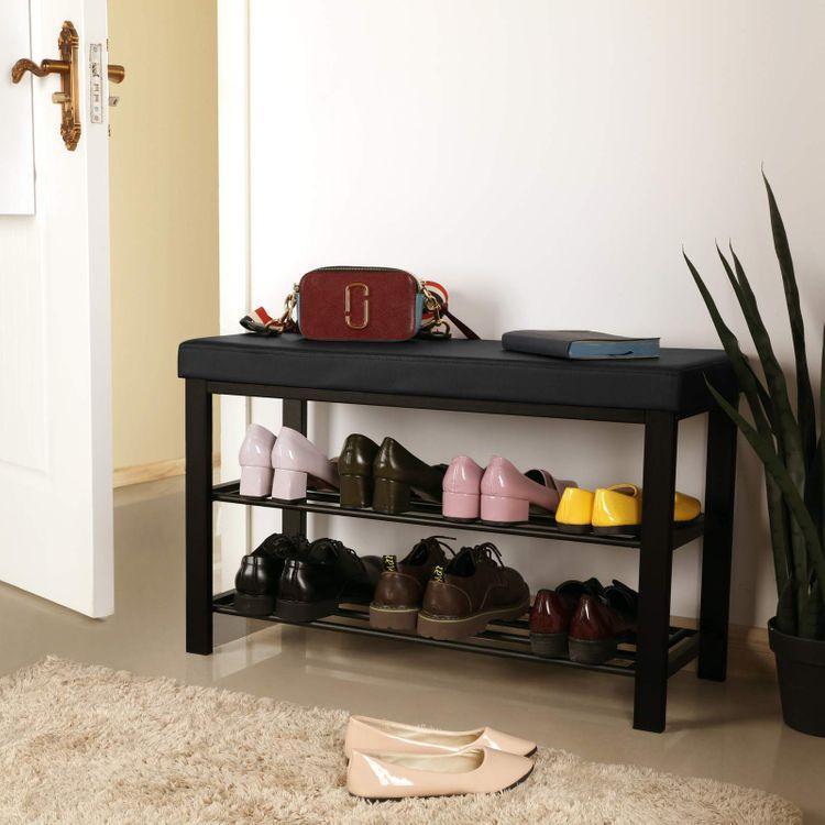 Metal Shoe Rack Bench FredCo