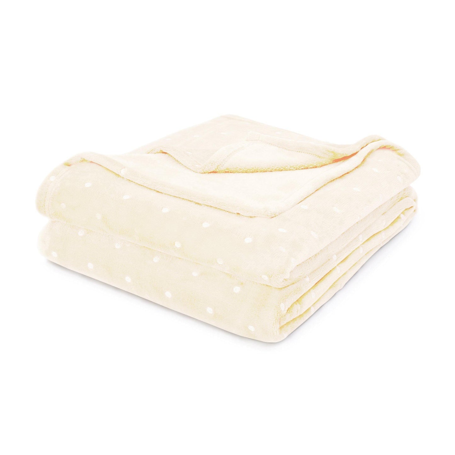 Metallic Polka Dot Print Fleece Throw Blanket FredCo