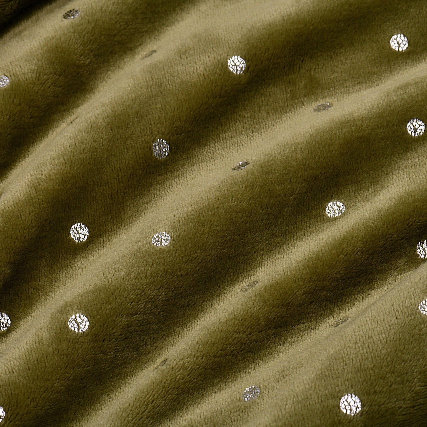 Metallic Polka Dot Print Fleece Throw Blanket FredCo