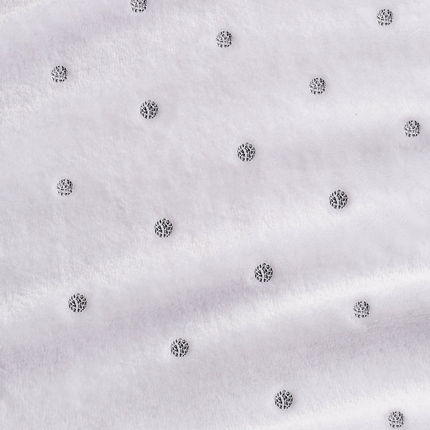 Metallic Polka Dot Print Fleece Throw Blanket FredCo