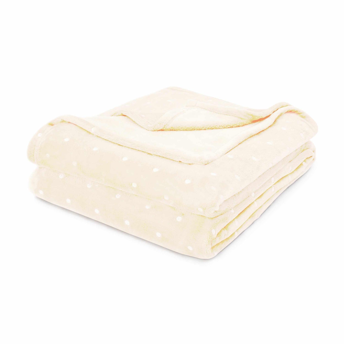 Metallic Polka Dot Print Fleece Throw Blanket FredCo