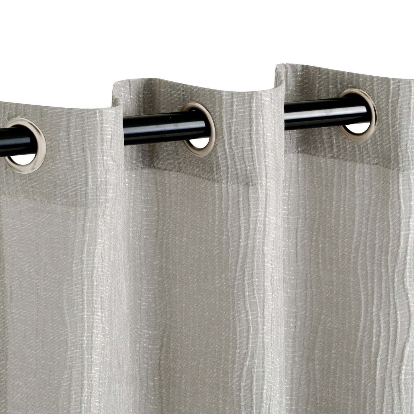 Meteorite Speckled Modern Sheer Grommet 2-Piece Curtain Panel Set FredCo