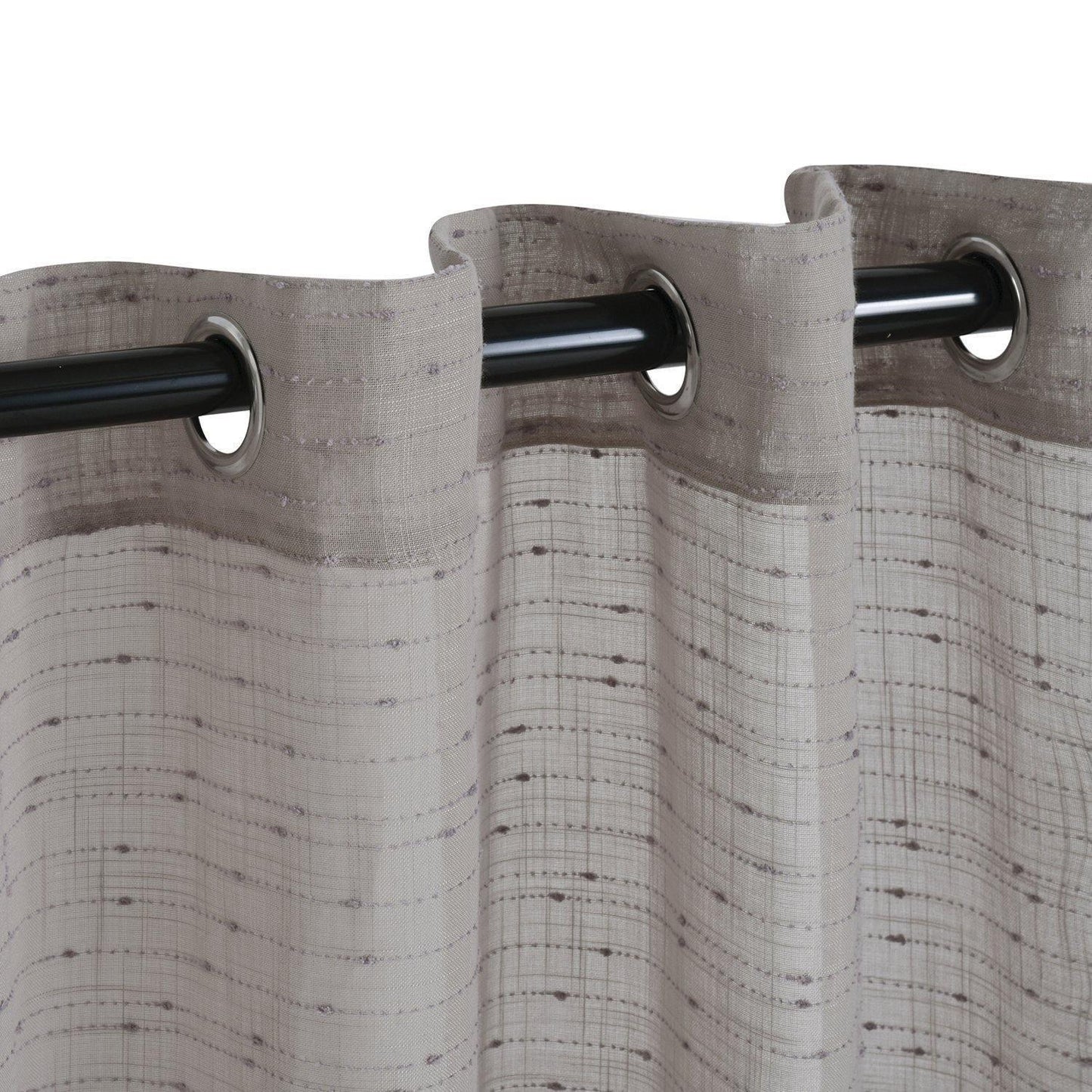 Meteorite Speckled Modern Sheer Grommet 2-Piece Curtain Panel Set FredCo