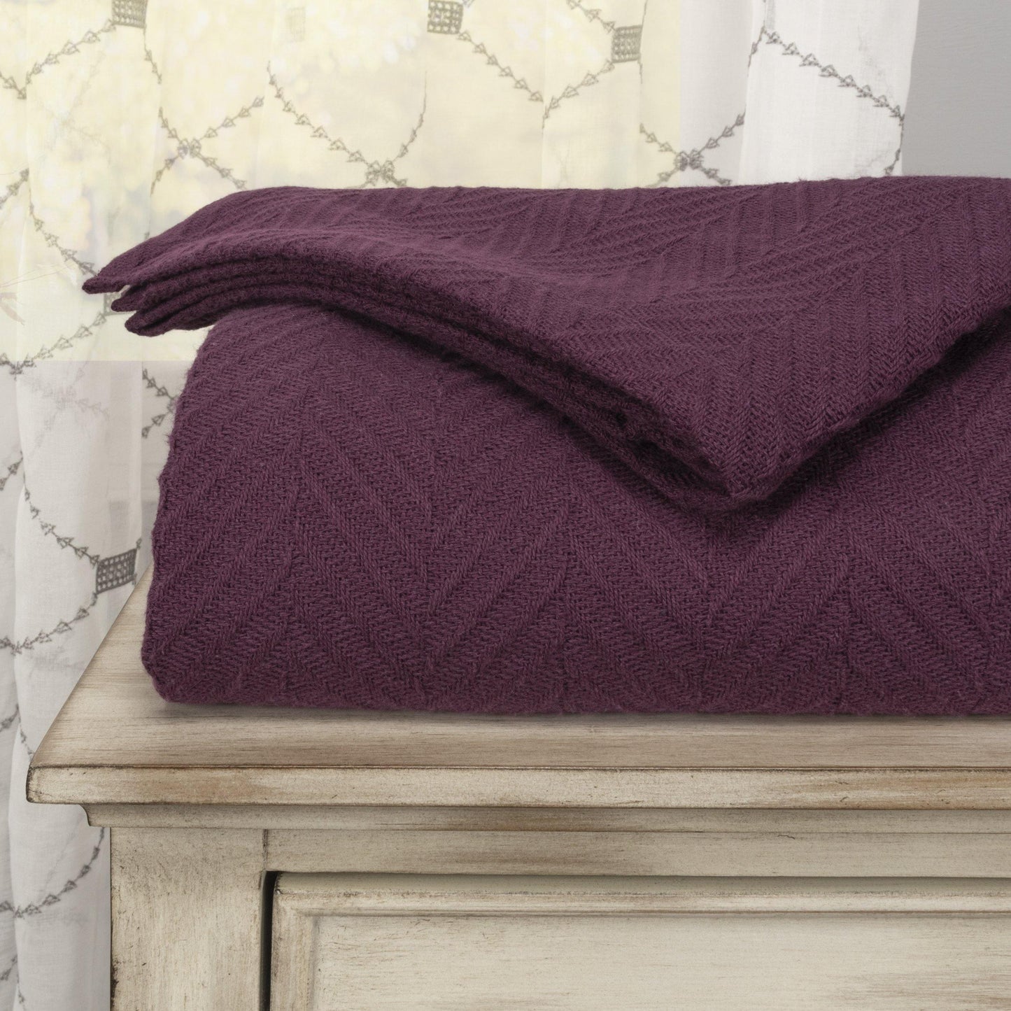 Metro All-Season 100% Cotton Thermal Woven Blanket FredCo