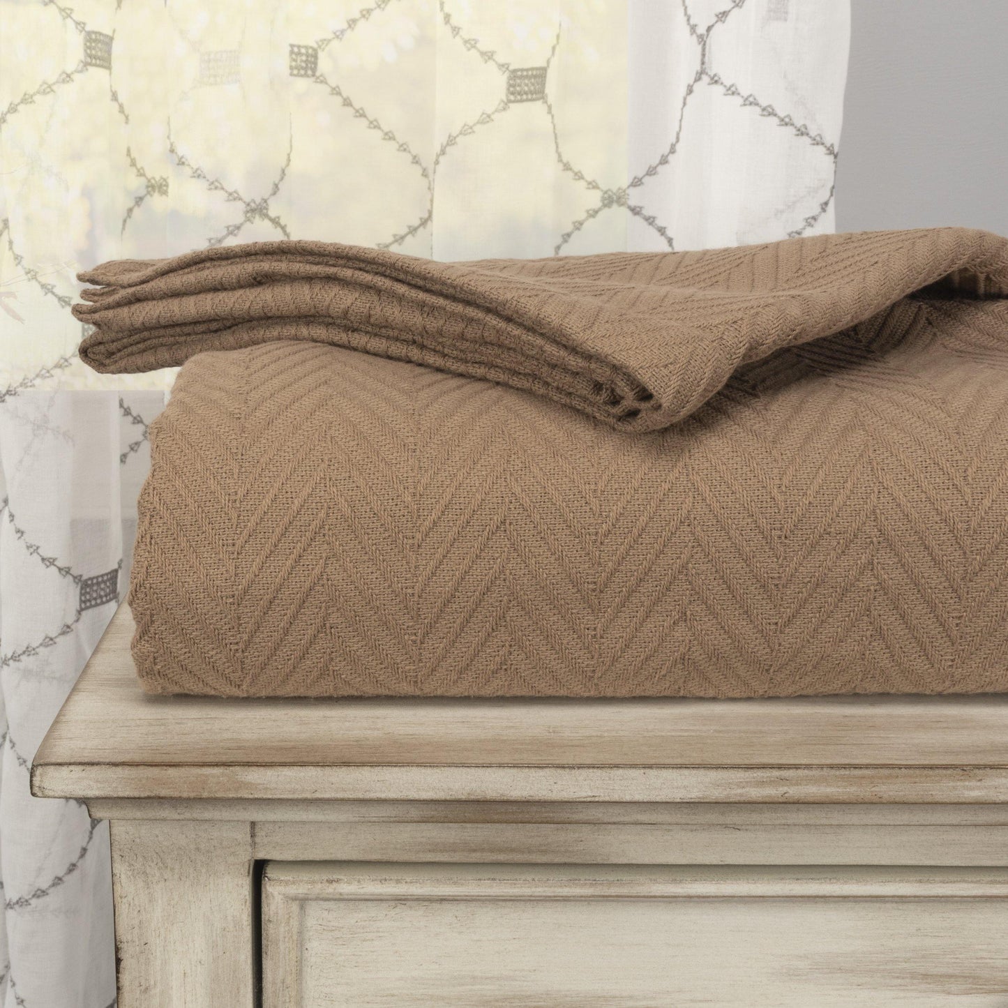 Metro All-Season 100% Cotton Thermal Woven Blanket FredCo