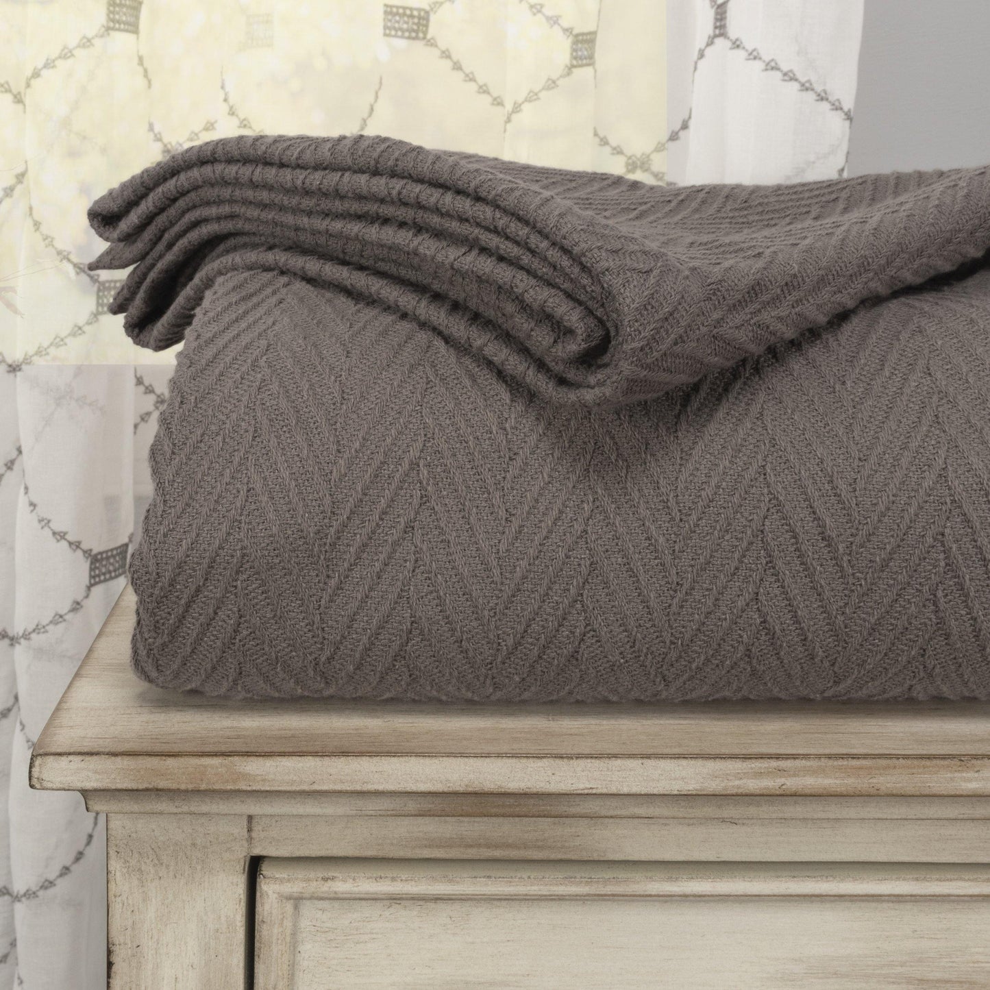 Metro All-Season 100% Cotton Thermal Woven Blanket FredCo
