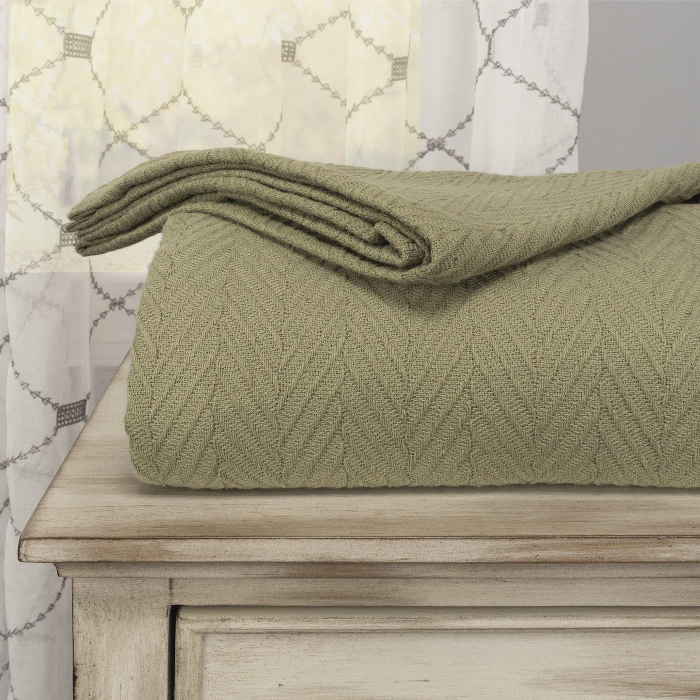 Metro All-Season 100% Cotton Thermal Woven Blanket FredCo