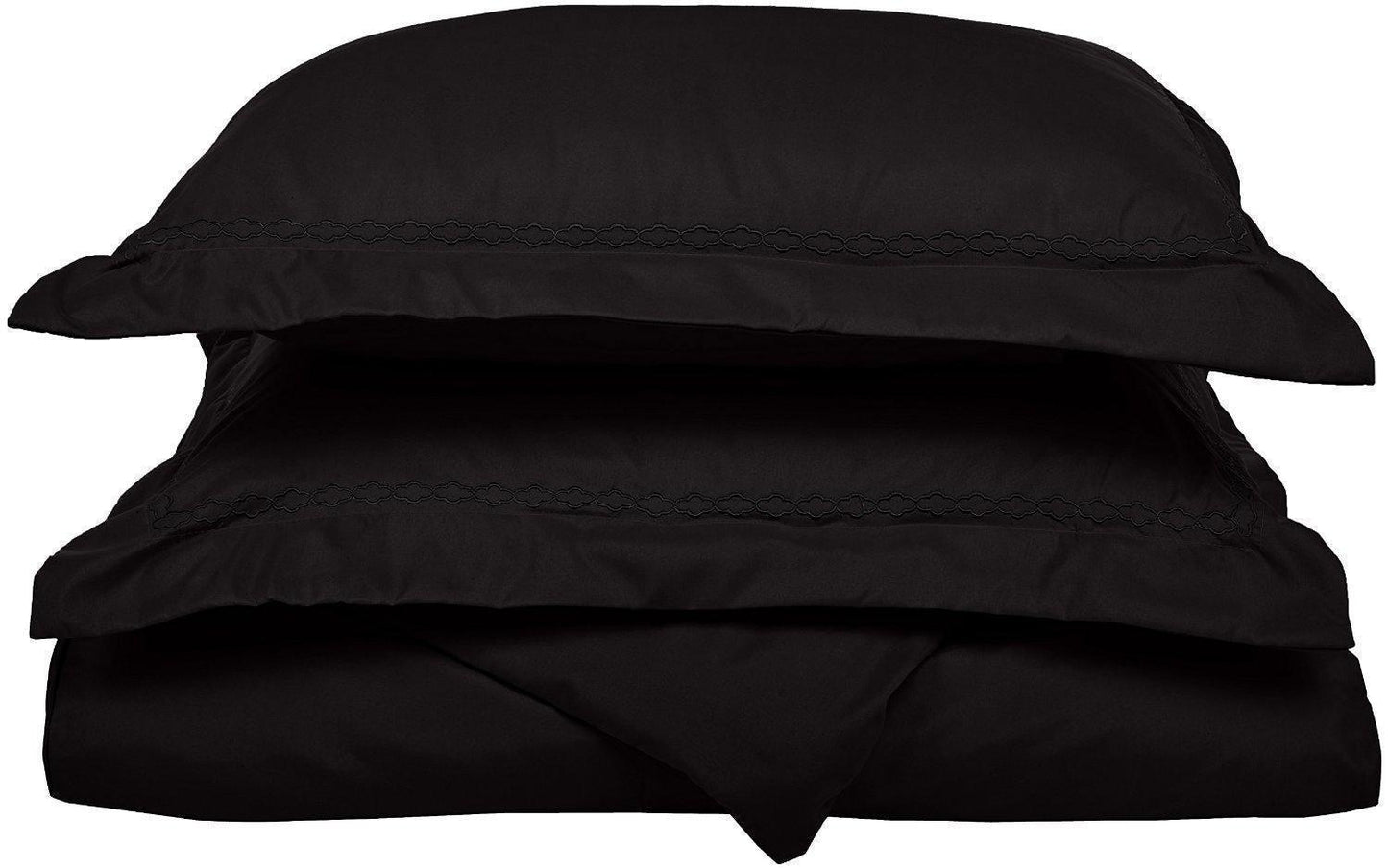 Microfiber Wrinkle-Resistant 6-line Embroidered Duvet Cover Pillow Sham Set FredCo