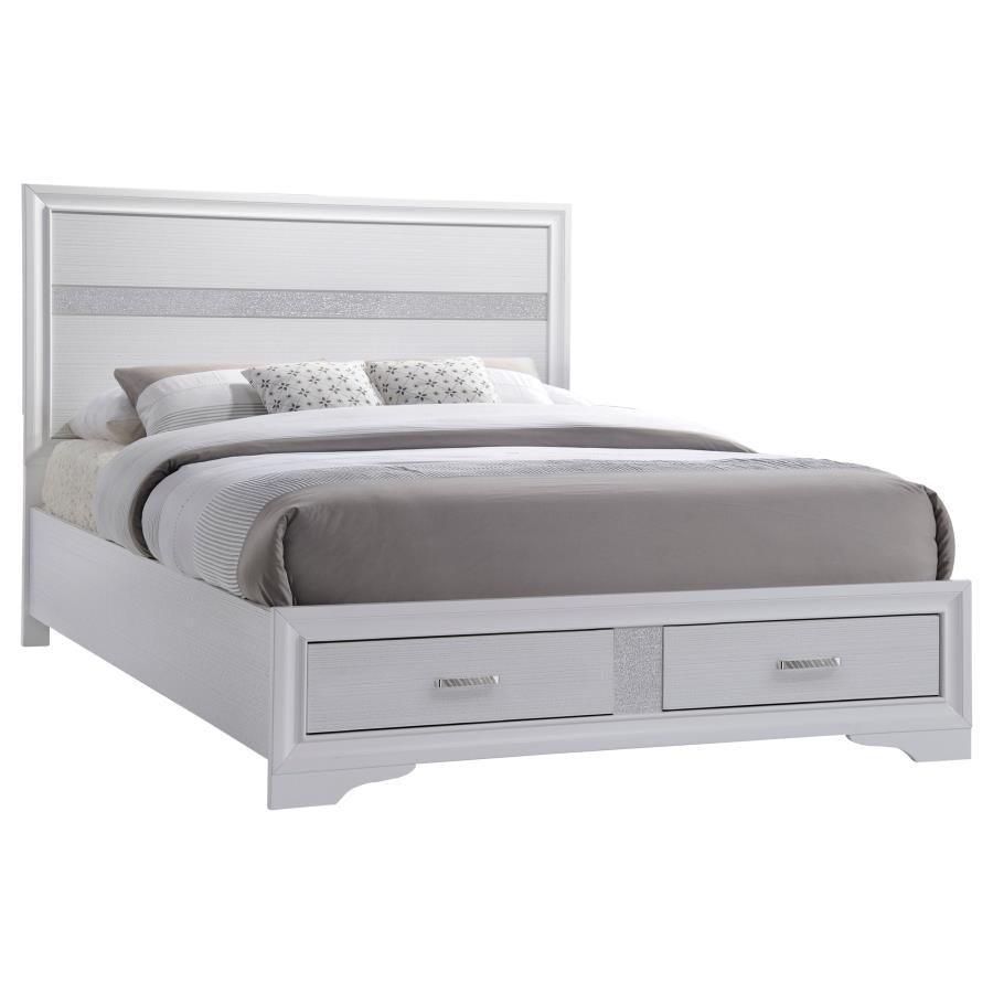 Miranda Platform Storage Bedroom Set Coaster Eastern King, 4 Piece FredCo