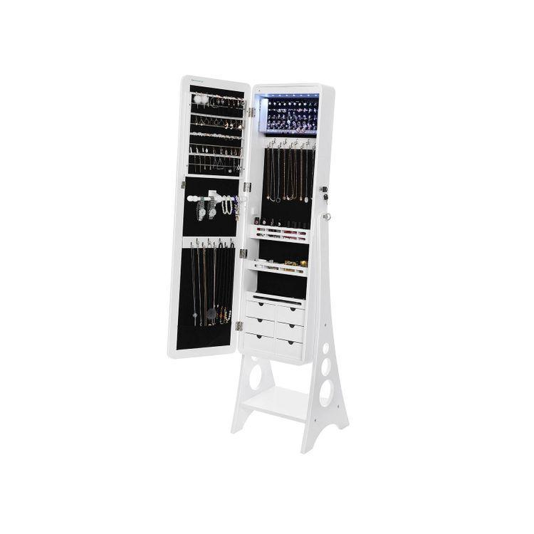 Mirrored Standing Jewelry Armoire FredCo