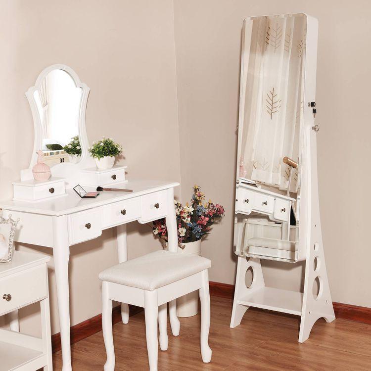 Mirrored Standing Jewelry Armoire FredCo