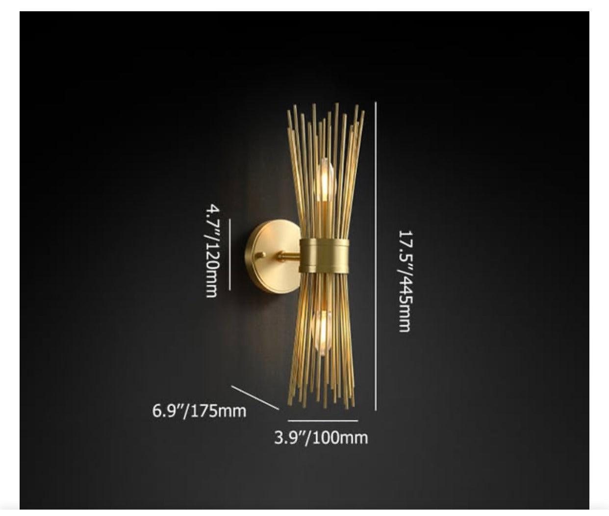 Modern 2-Light Wall Sconce In Wheat-Straw Lampshade FredCo