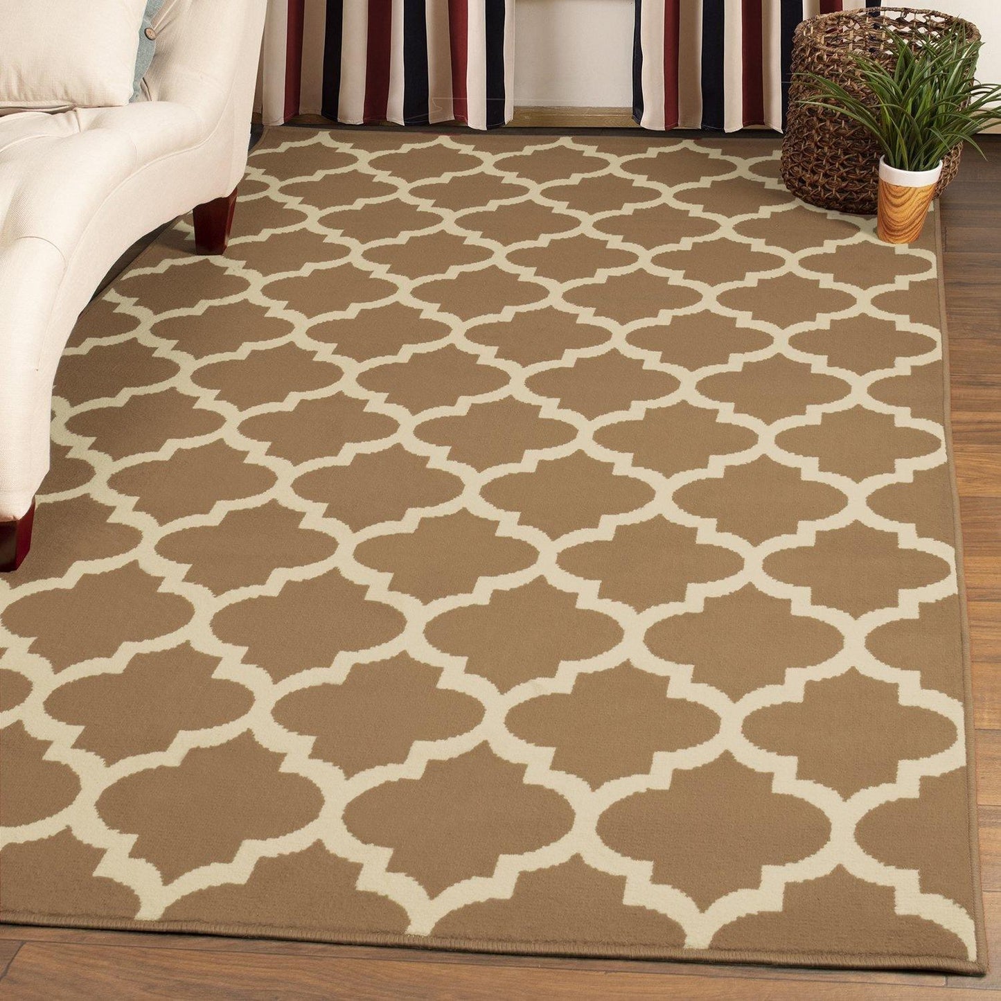 Modern Contemporary Quatrefoil Trellis Rug FredCo