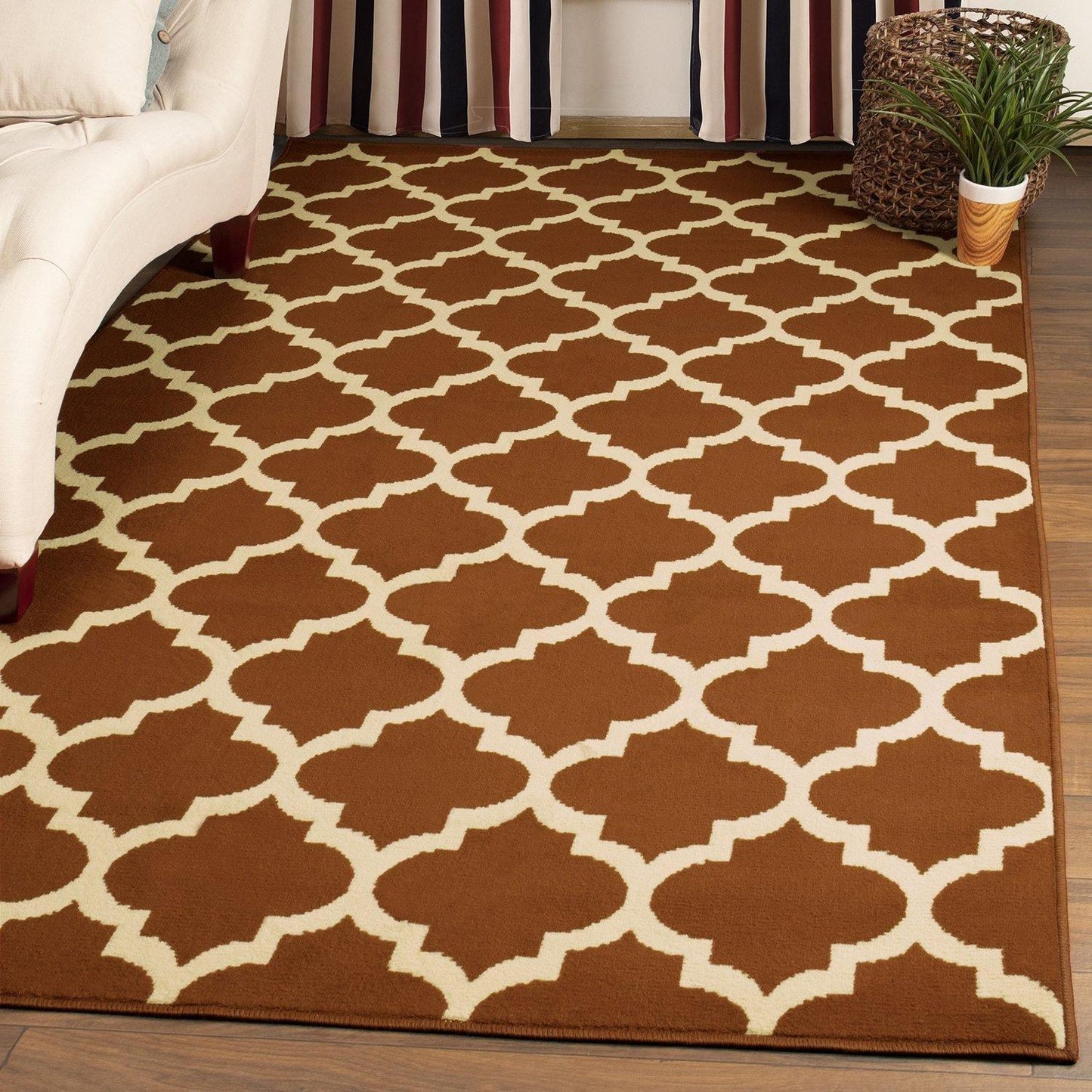Modern Contemporary Quatrefoil Trellis Rug FredCo