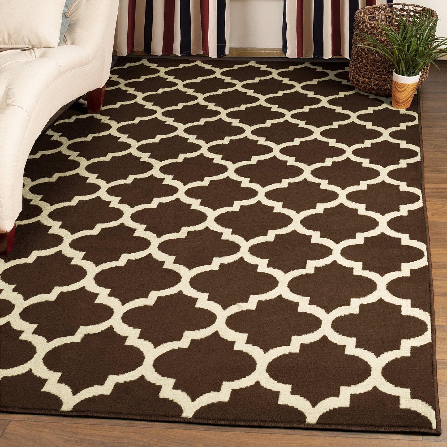 Modern Contemporary Quatrefoil Trellis Rug FredCo