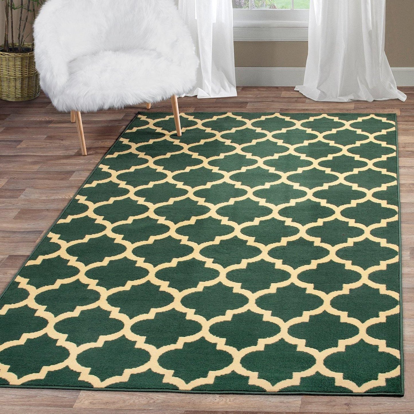 Modern Contemporary Quatrefoil Trellis Rug FredCo
