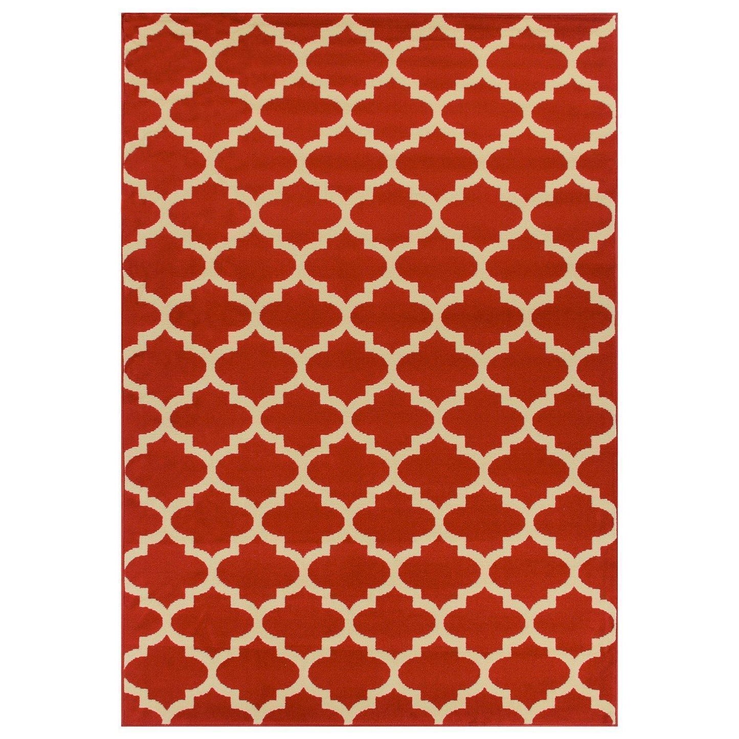 Modern Contemporary Quatrefoil Trellis Rug FredCo