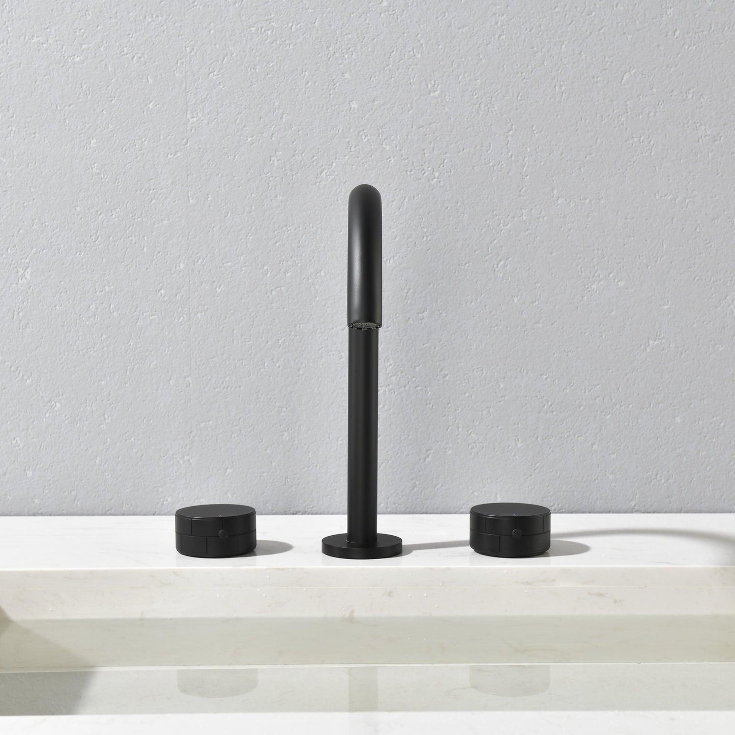 Modern Widespread Bathroom Faucet, Matte Black FredCo
