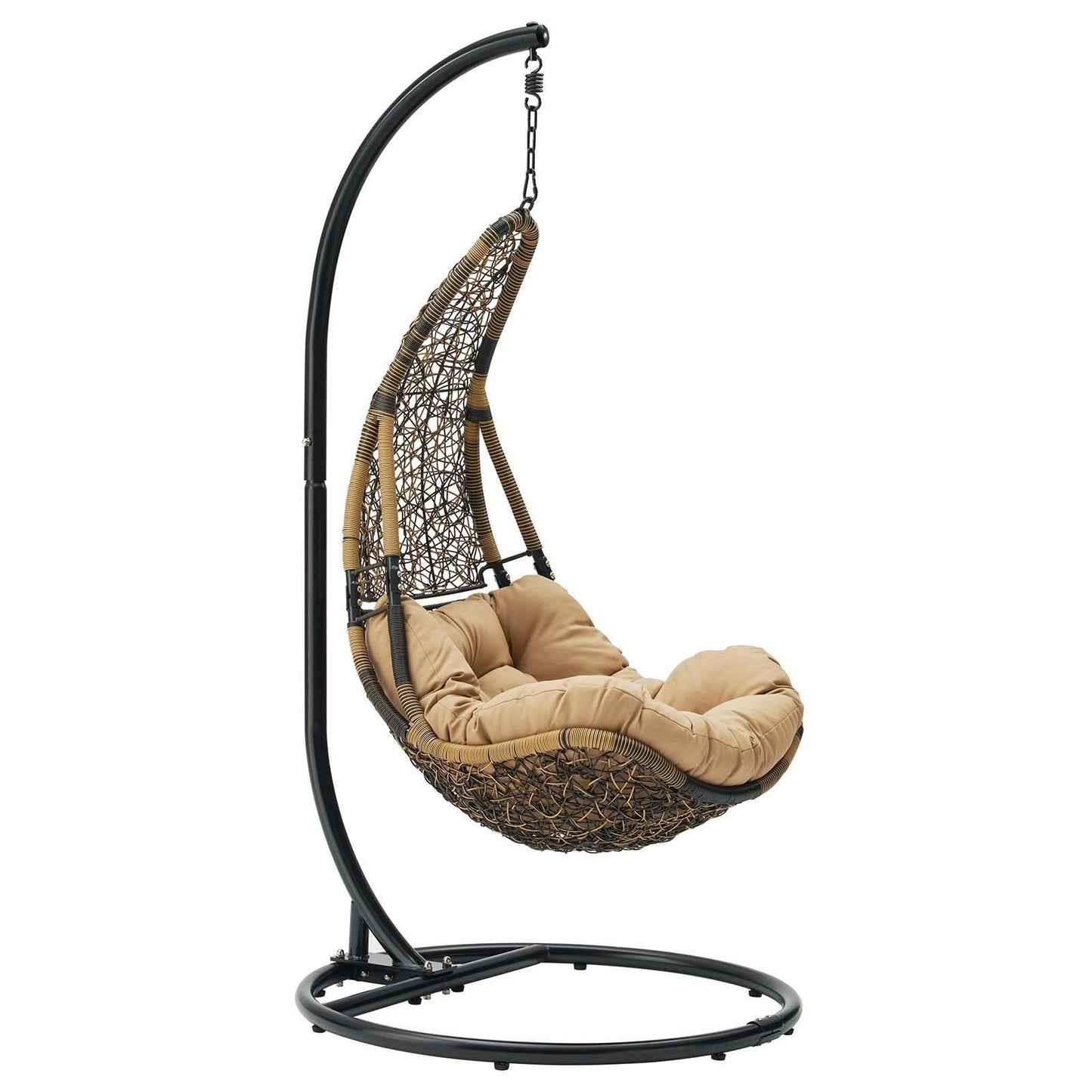 Modway Abate Wicker Rattan Outdoor Patio Swing Chair FredCo