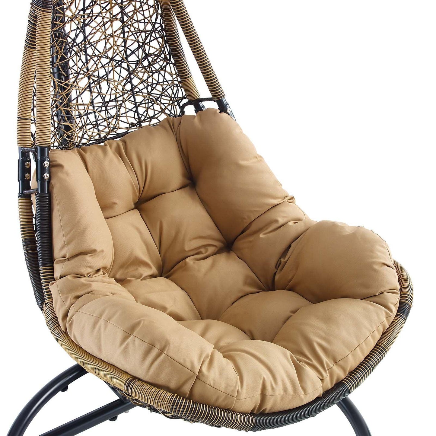 Modway Abate Wicker Rattan Outdoor Patio Swing Chair FredCo