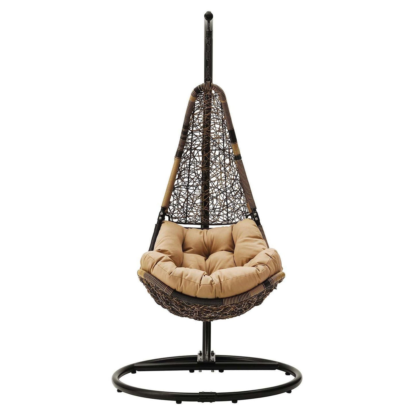 Modway Abate Wicker Rattan Outdoor Patio Swing Chair FredCo