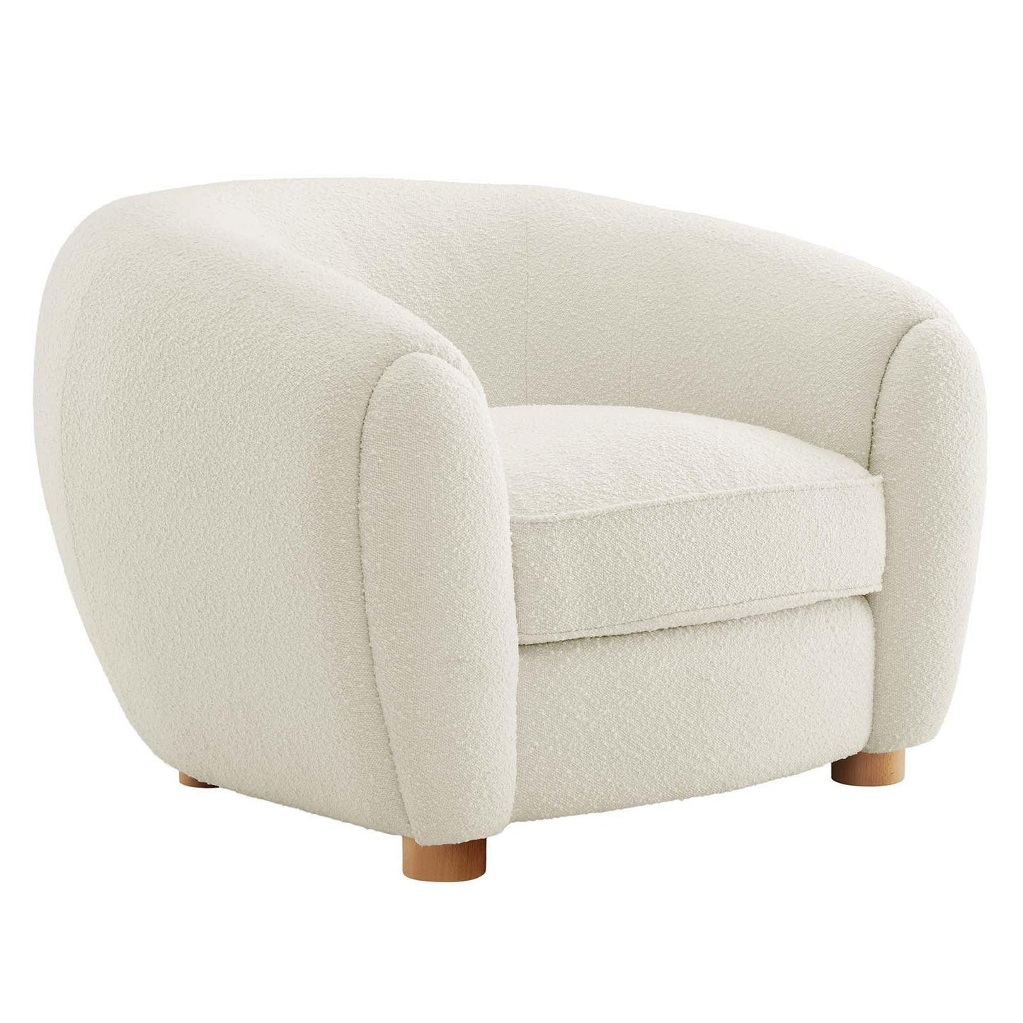Modway Abundant Boucle Upholstered Fabric Armchair FredCo