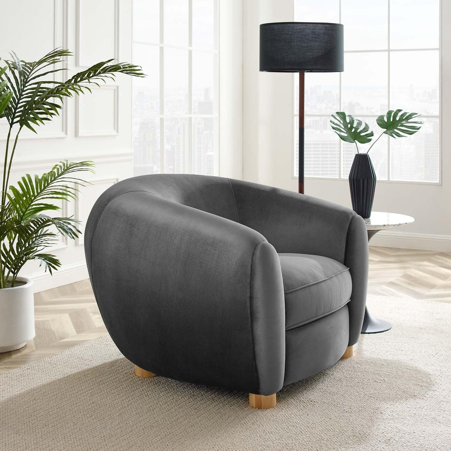 Modway Abundant Performance Velvet Armchair FredCo