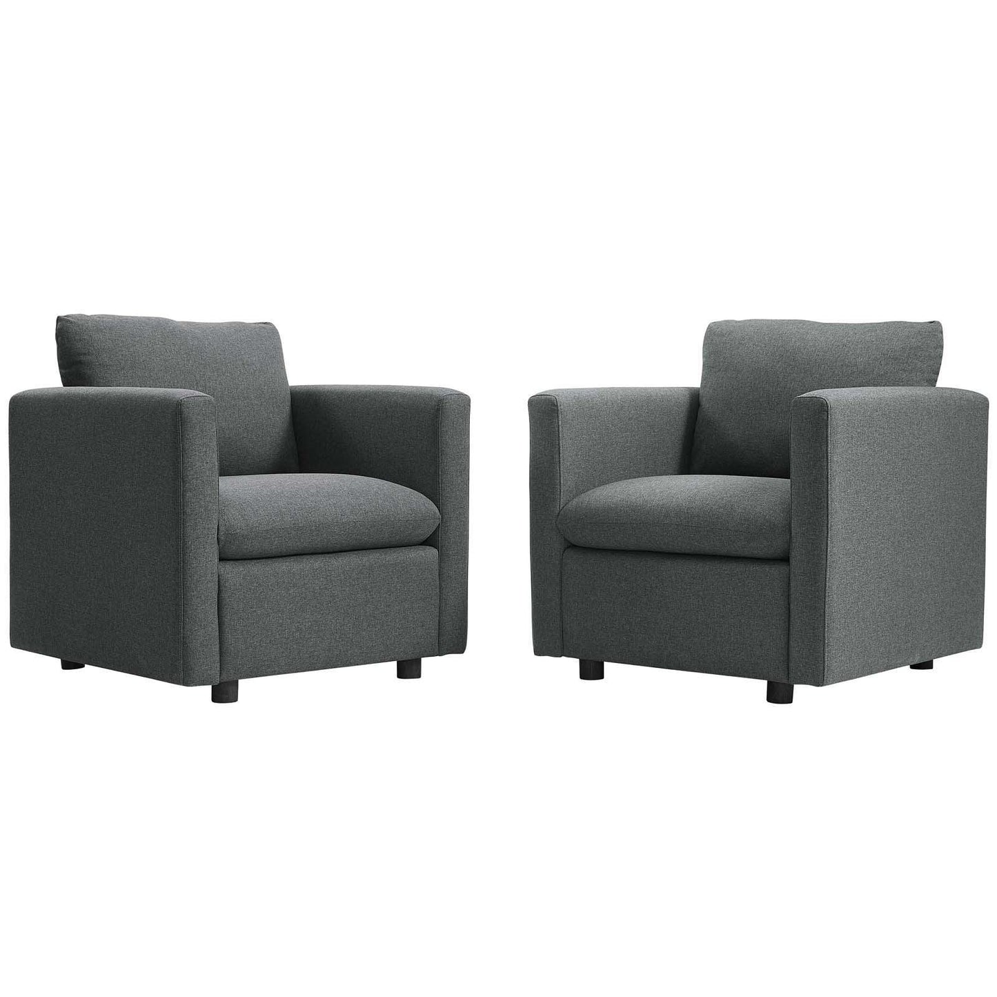 Modway Activate Upholstered Fabric Armchair Set of 2 FredCo