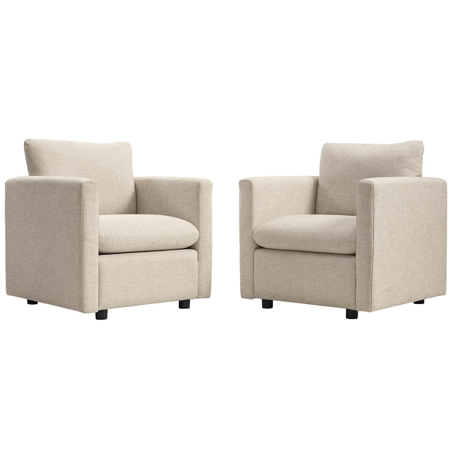 Modway Activate Upholstered Fabric Armchair Set of 2 FredCo