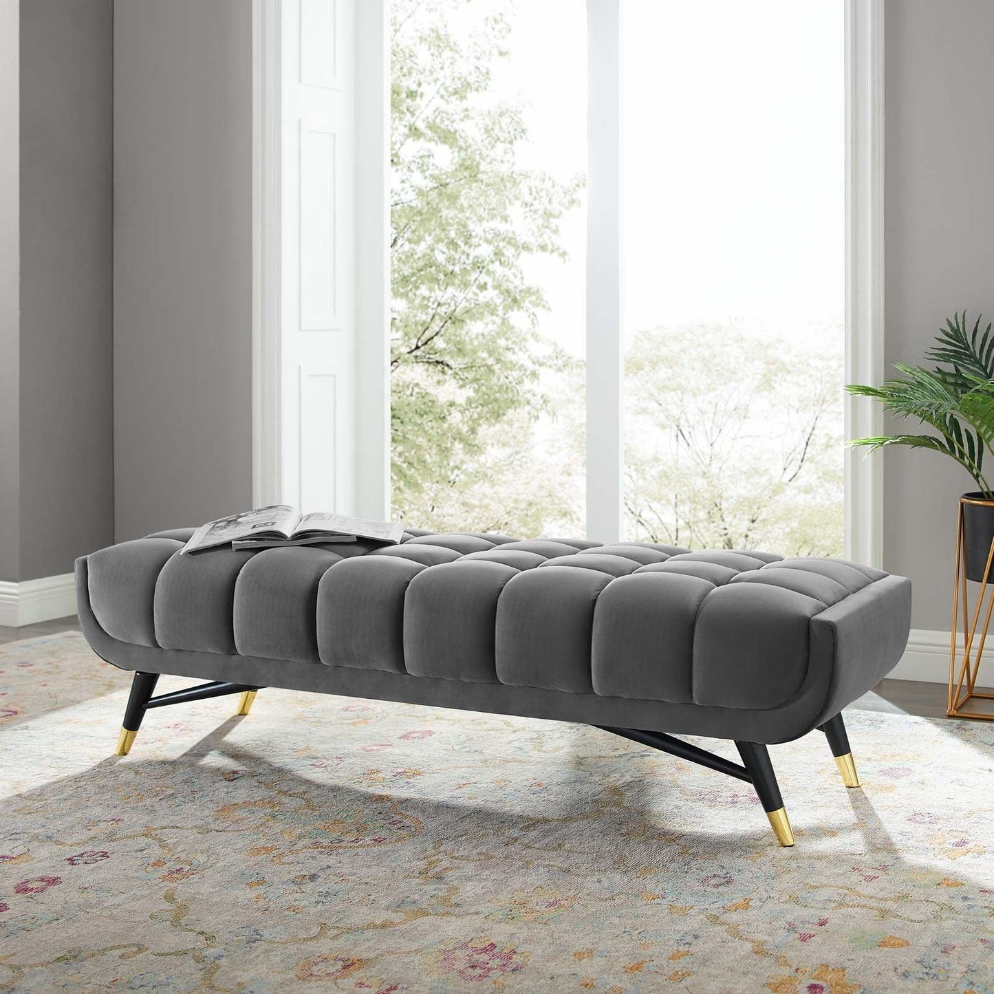 Modway Adept 60" Performance Velvet Bench FredCo