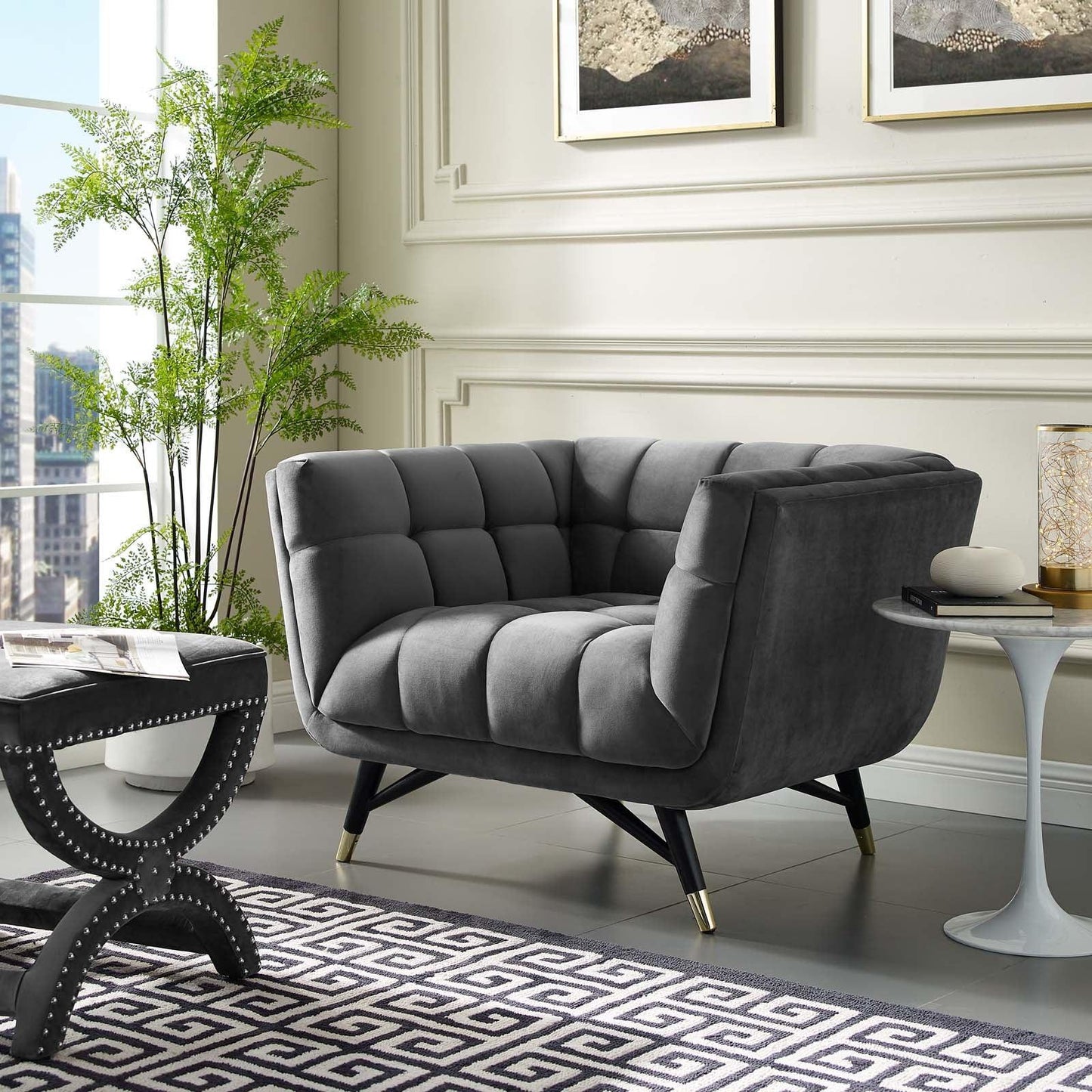 Modway Adept Performance Velvet Armchair FredCo