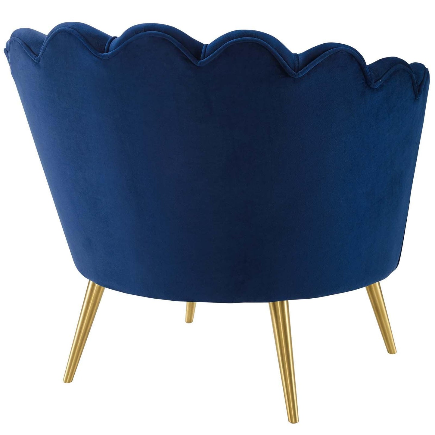 Modway Admire Scalloped Edge Performance Velvet Accent Armchair FredCo