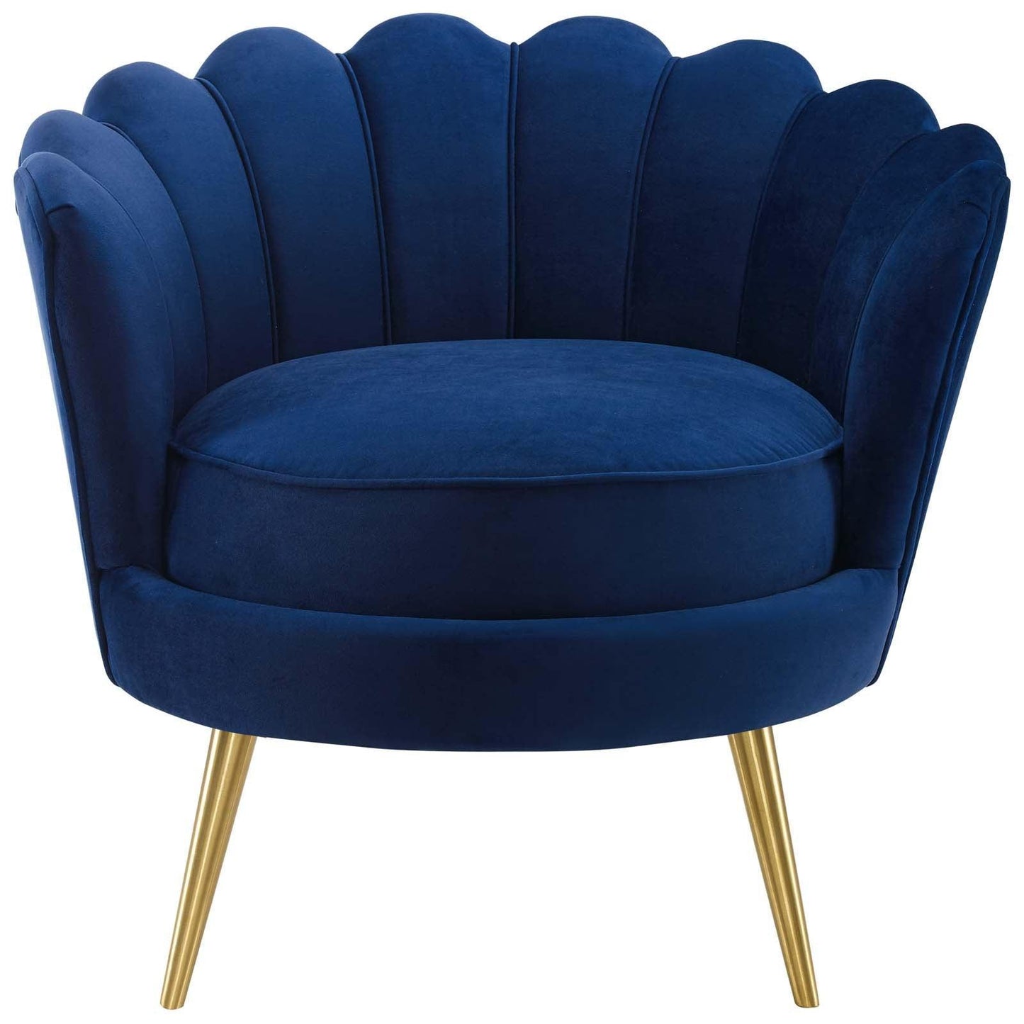 Modway Admire Scalloped Edge Performance Velvet Accent Armchair FredCo