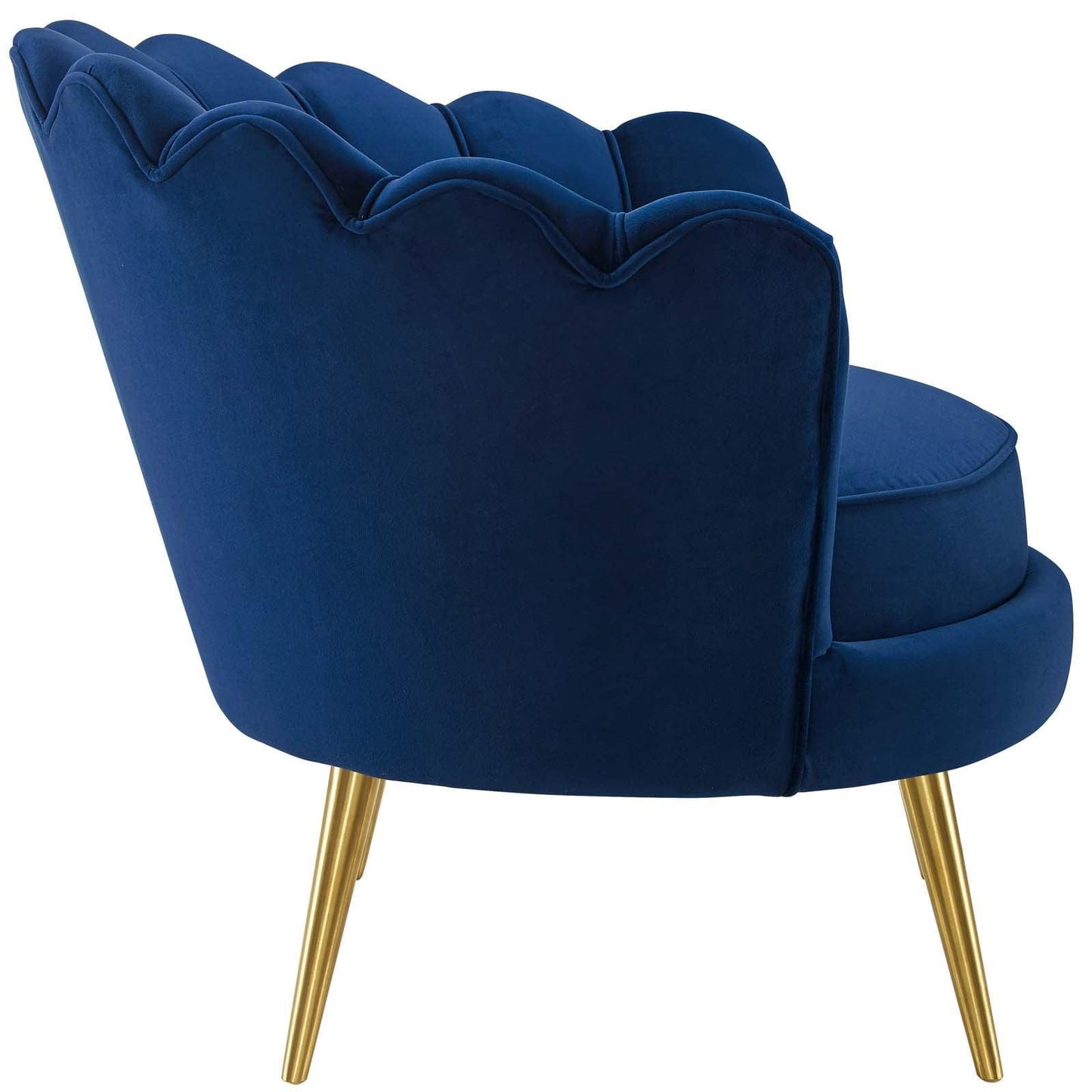 Modway Admire Scalloped Edge Performance Velvet Accent Armchair FredCo