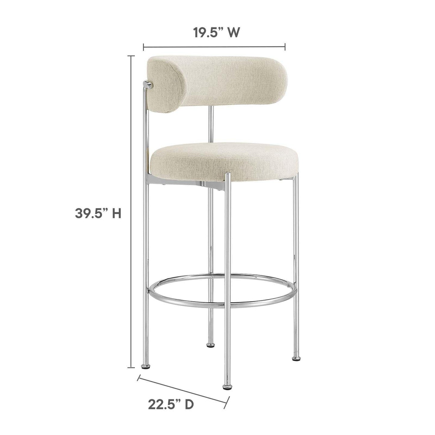 Modway Albie Fabric Bar Stools - Set of 2, EEI-6521 FredCo