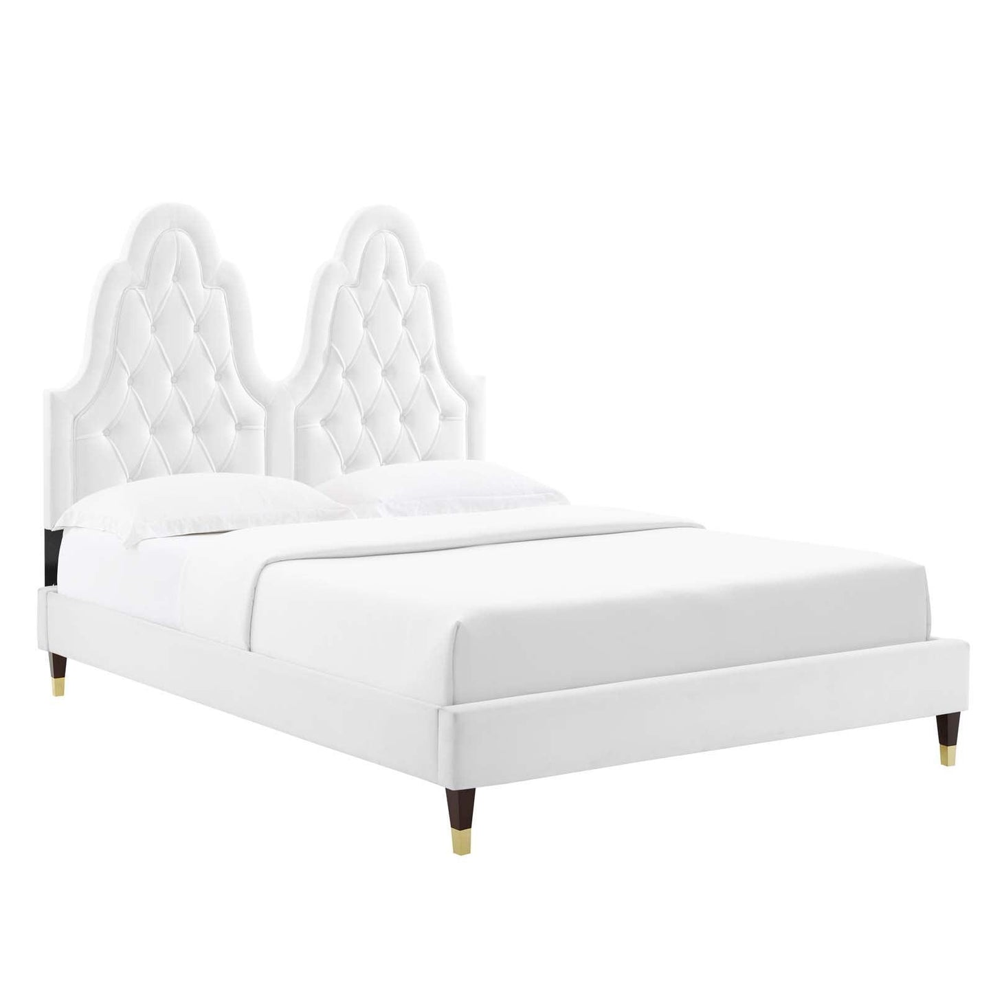 Modway Alexandria Tufted Performance Velvet Full Platform Bed FredCo