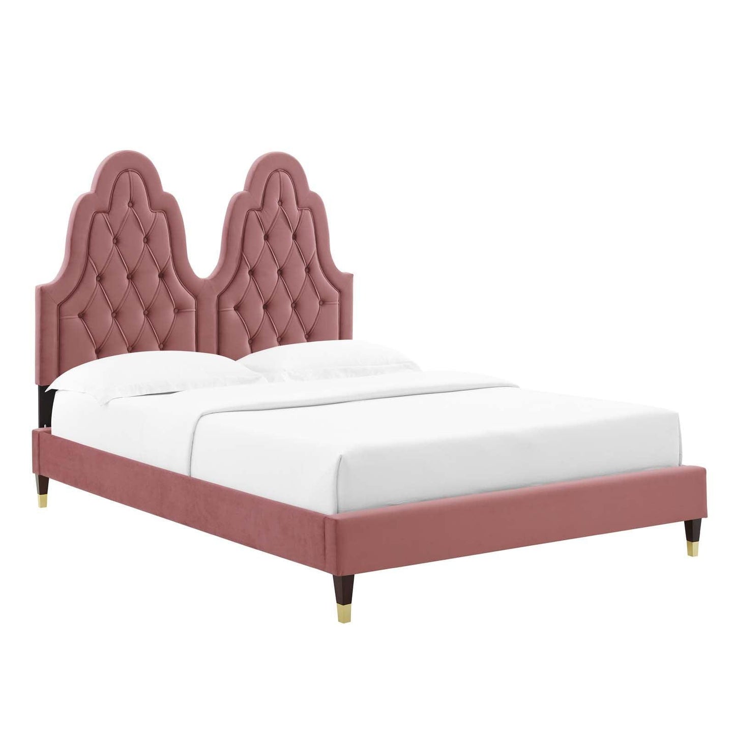 Modway Alexandria Tufted Performance Velvet Full Platform Bed FredCo