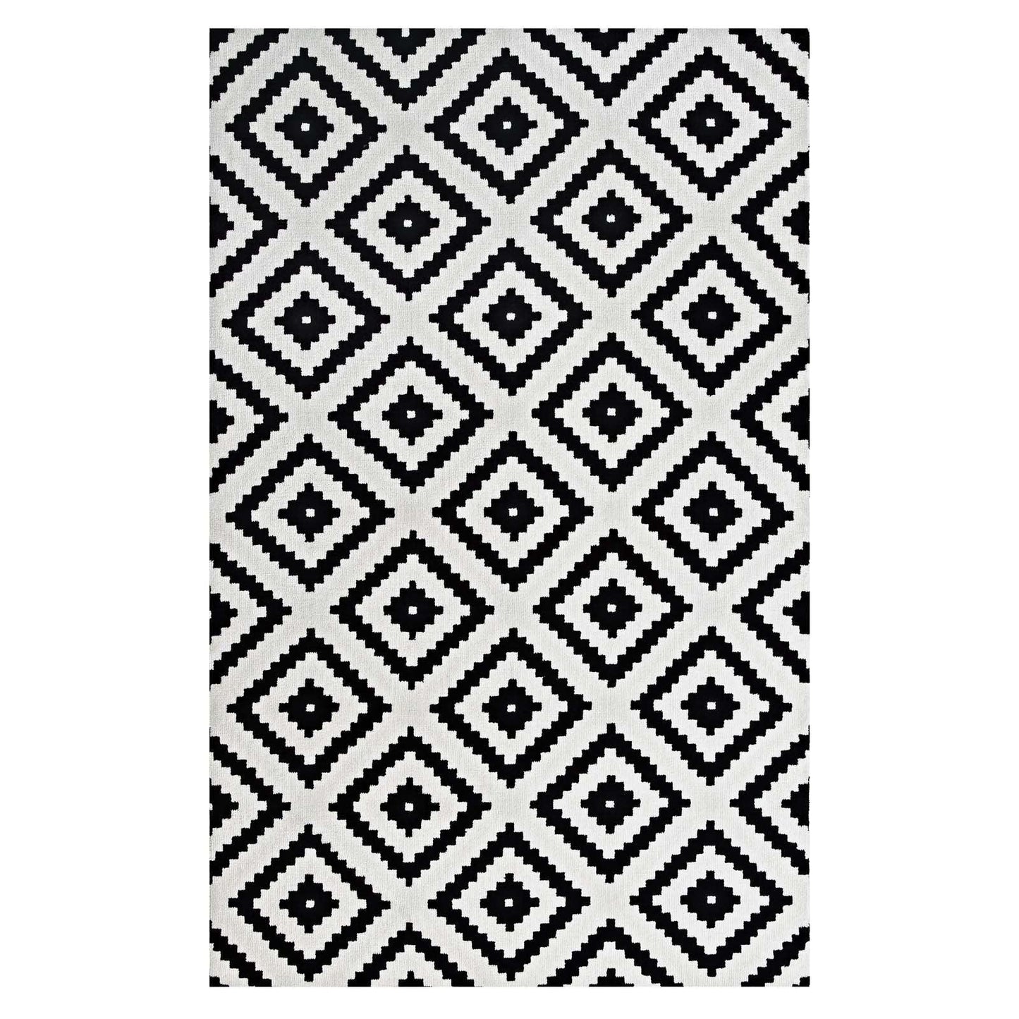 Modway Alika Abstract Diamond Trellis Area Rug FredCo
