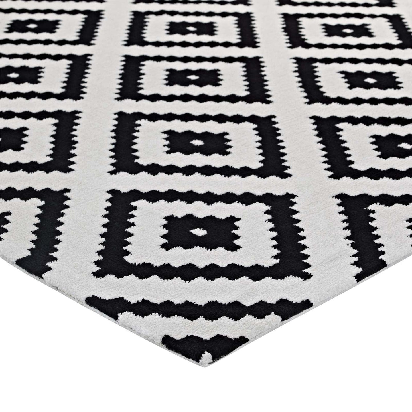 Modway Alika Abstract Diamond Trellis Area Rug FredCo