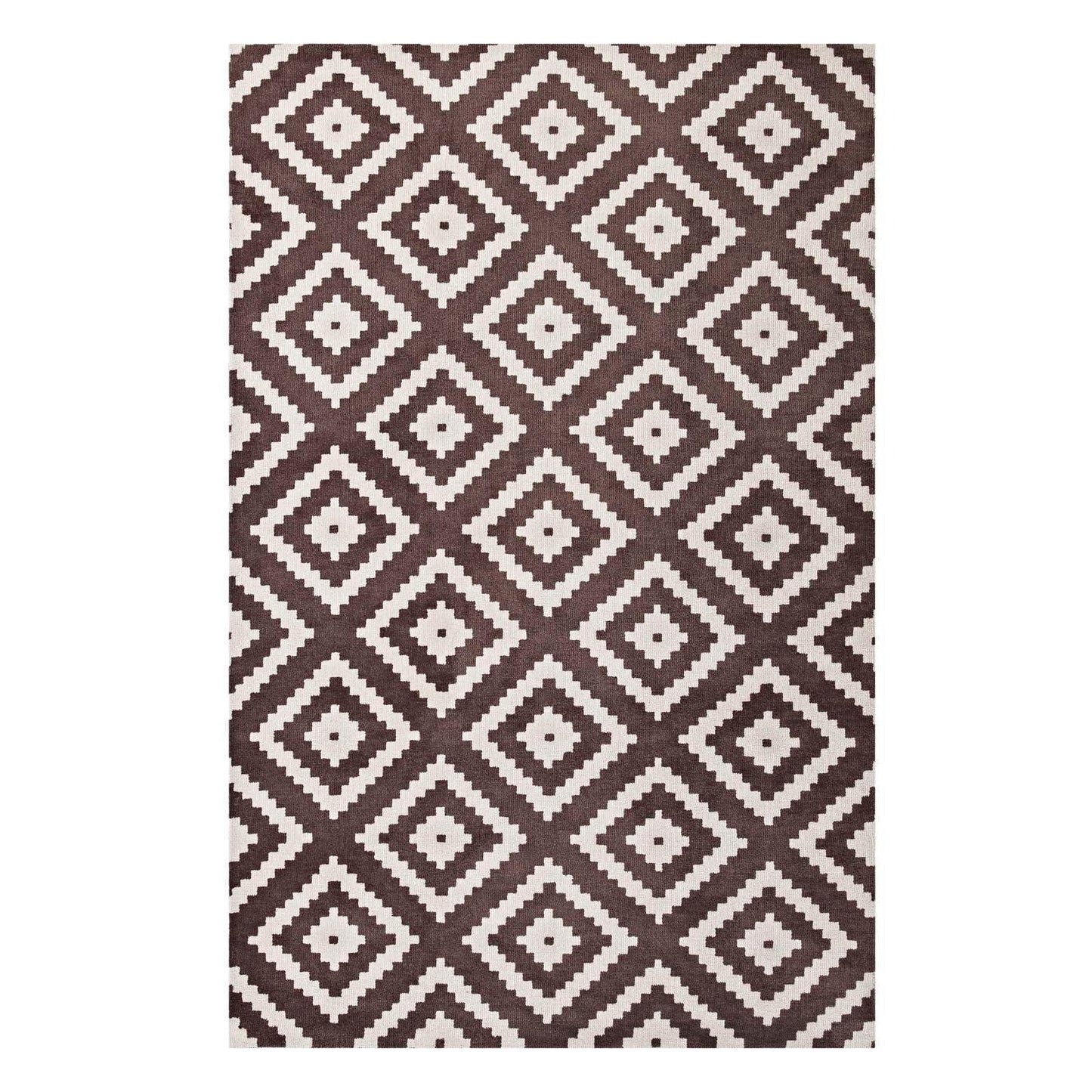 Modway Alika Abstract Diamond Trellis Area Rug FredCo