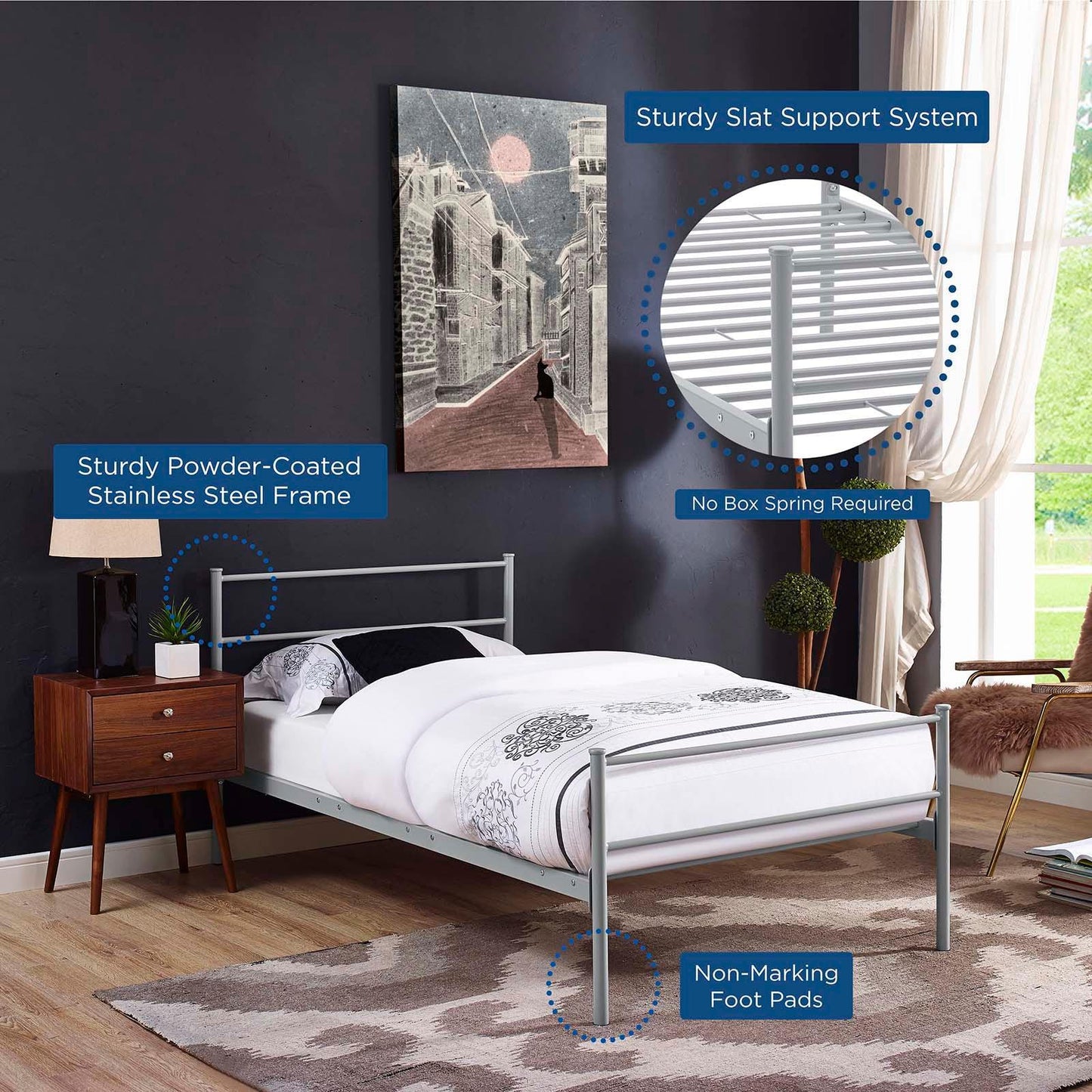 Modway Alina Twin Platform Bed Frame FredCo