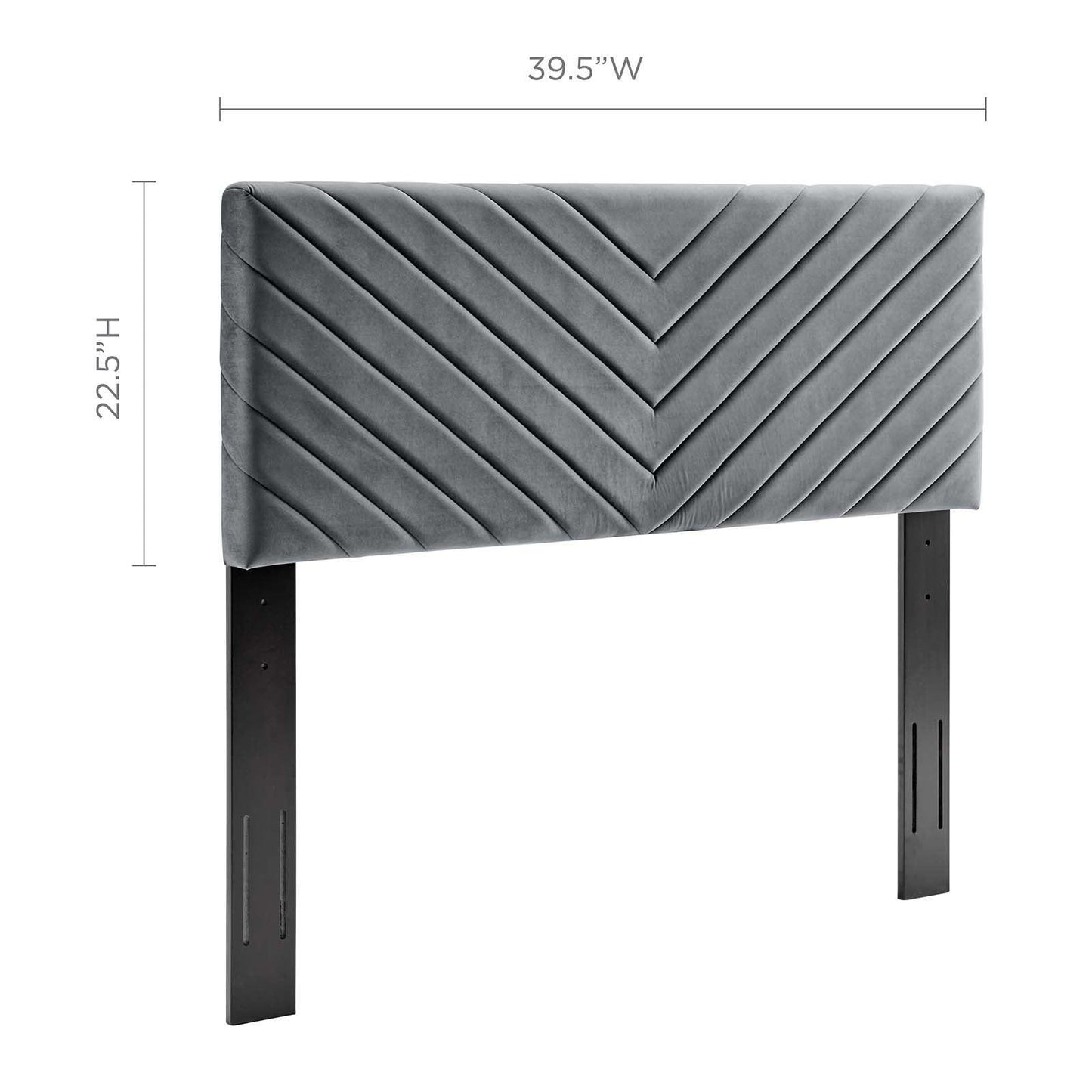 Modway Alyson Angular Channel Tufted Performance Velvet Twin Headboard FredCo
