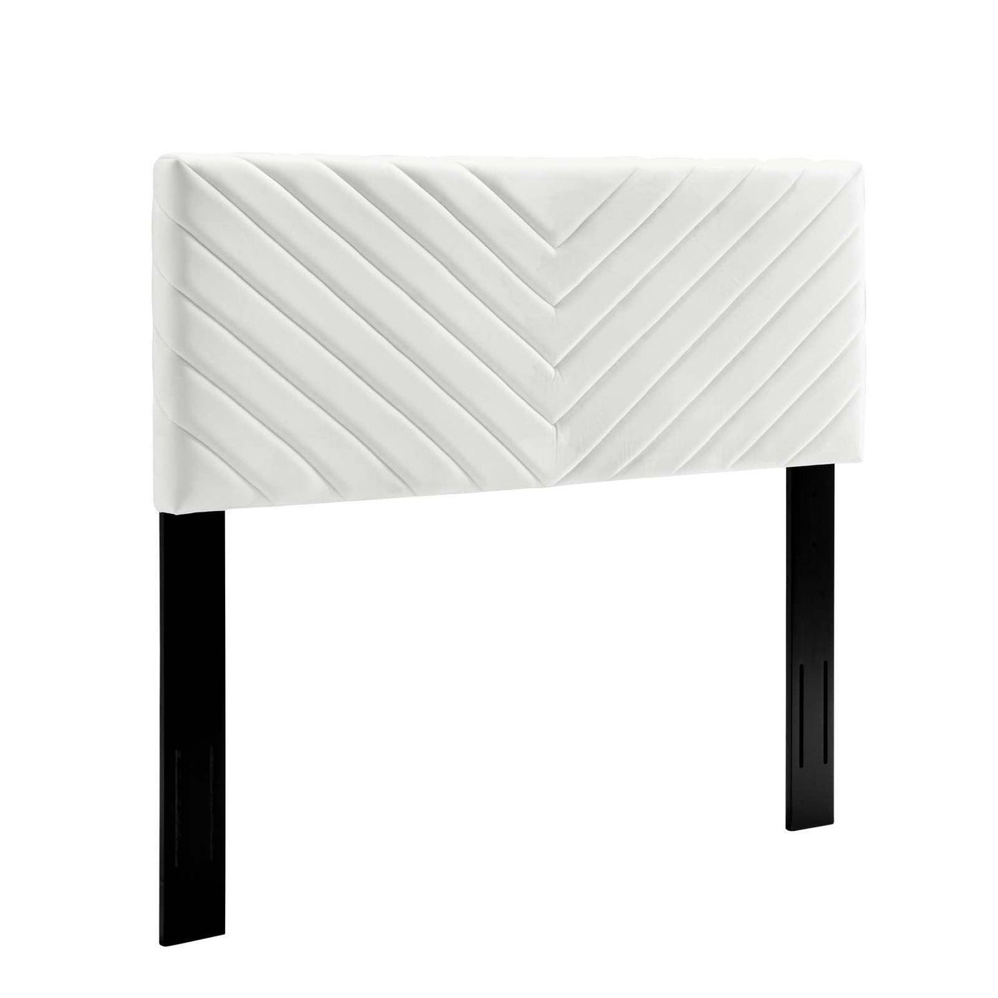 Modway Alyson Angular Channel Tufted Performance Velvet Twin Headboard FredCo