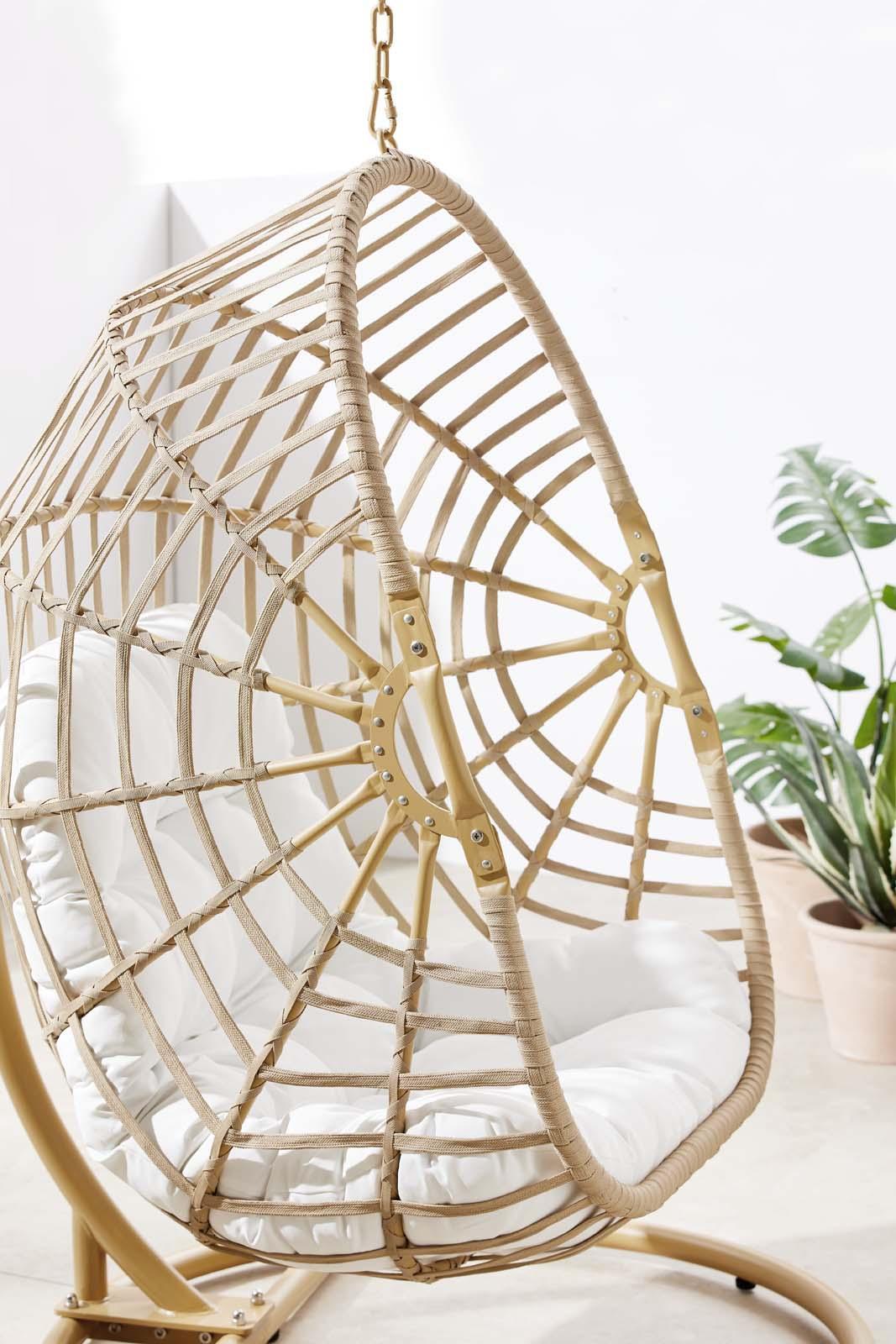 Modway Amalie Wicker Rattan Outdoor Patio Rattan Swing Chair FredCo
