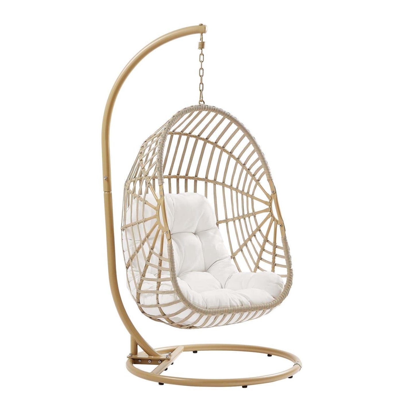 Modway Amalie Wicker Rattan Outdoor Patio Rattan Swing Chair FredCo